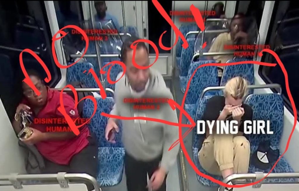 No blood, disinterested bystanders