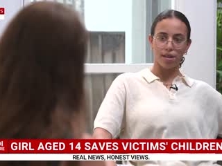 Girl describes being shot and shielding two children