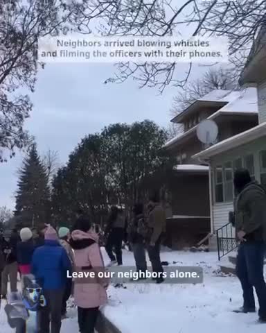 ICE Hands Out Whistles To The Bystander Actors During This Staged Scene