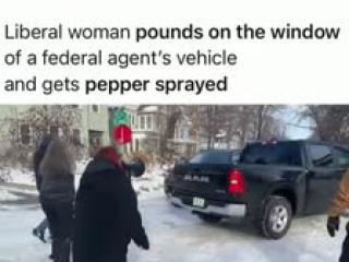 ICE staged scene with fake pepper spray