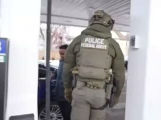 ICE agent staged confrontation at gas station