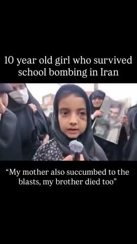 10 year old Iranian girl recites script about murdered mother
