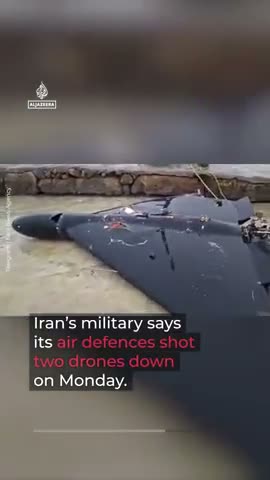 Drone prop floats to ground after being intercepted