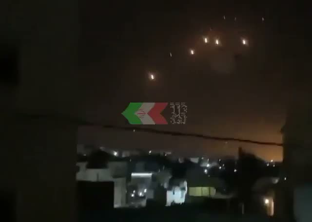 Fireworks rain down on fake Israel