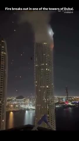 Staged fire in Dubai skyscraper