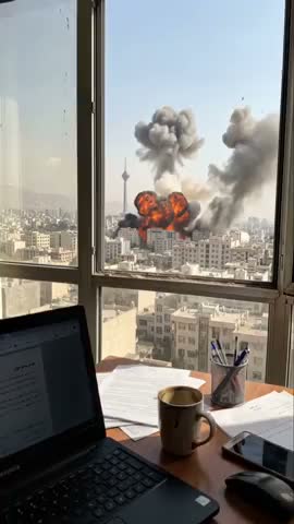 Explosions in Tehran look like a cartoon