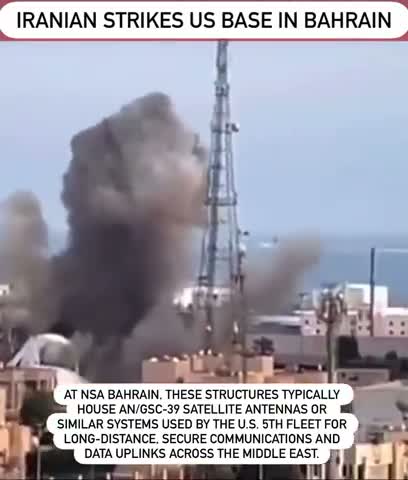 Iran cartoon drone makes fake explosion on US base in Bahrain