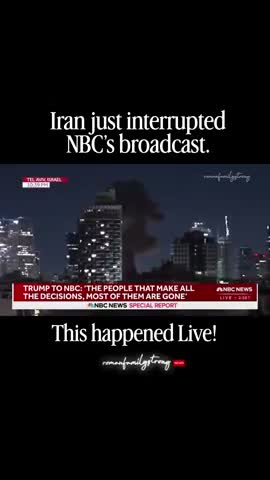 Iranian fake missile interrupts NBC Live broadcast right on cue