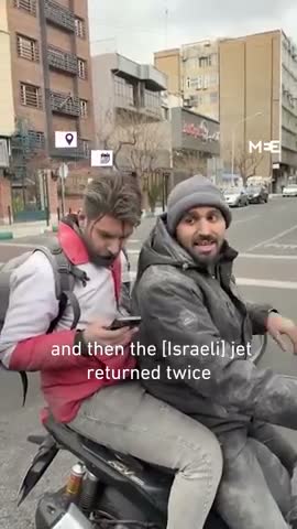 Iranian men with fake blood