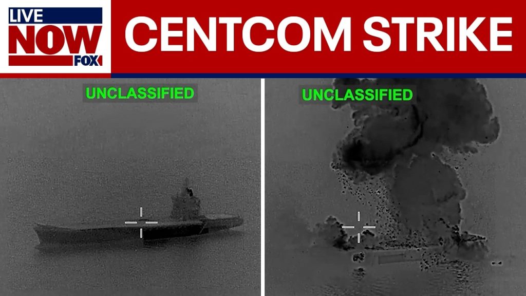 Cartoonish strikes on Iran drone carrier ship