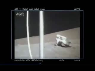 Apollo moon landing puppets on a string