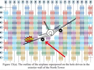 What cut the plane shaped hole?