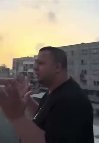Gaza man shouts at sky brand new shirt sponsored by Adidas