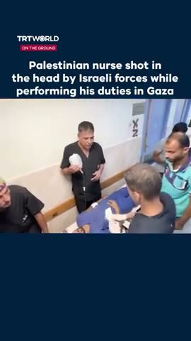 Camera catches exact moment nurse gets shot lips eyes moving