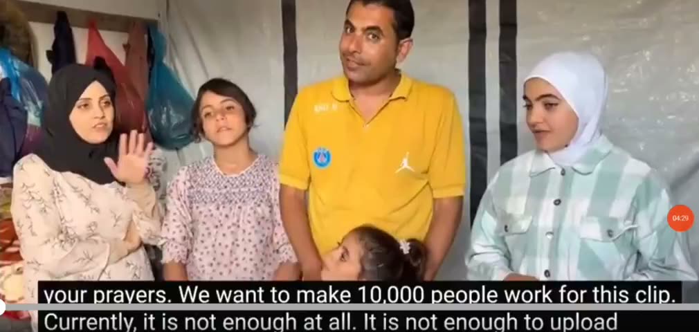 Displaced YouTuber hoaxer family in Gaza