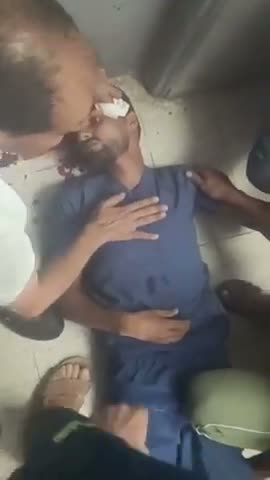 Nurse or doc pretends to be shot in Gaza