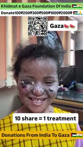 Donate to Gaza so they can put makeup on kids
