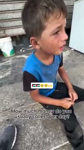 Gaza child paid to act