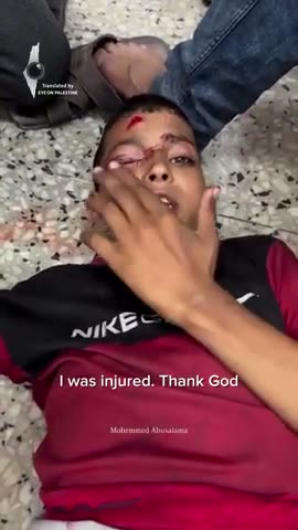Kid does interview immediately after losing eye
