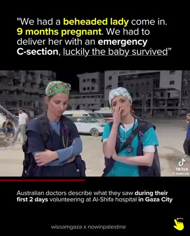 Nurse removes live baby from beheaded corpse