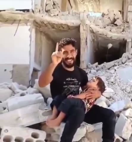 Dead kid scratches leg while dad fake cries