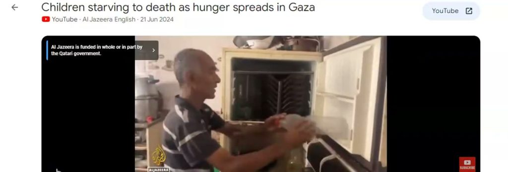 Starving in Gaza hoax