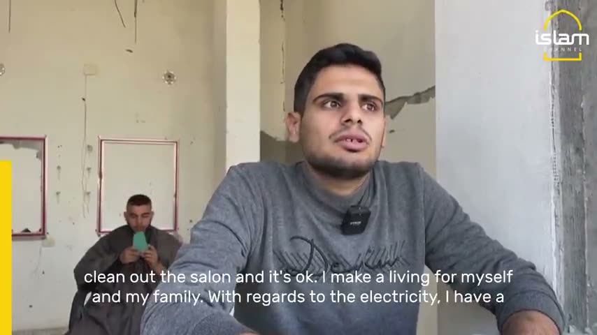 The Gaza rubble barber shop