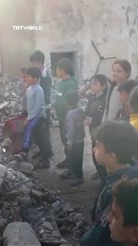 Santa visits the Gaza movie set